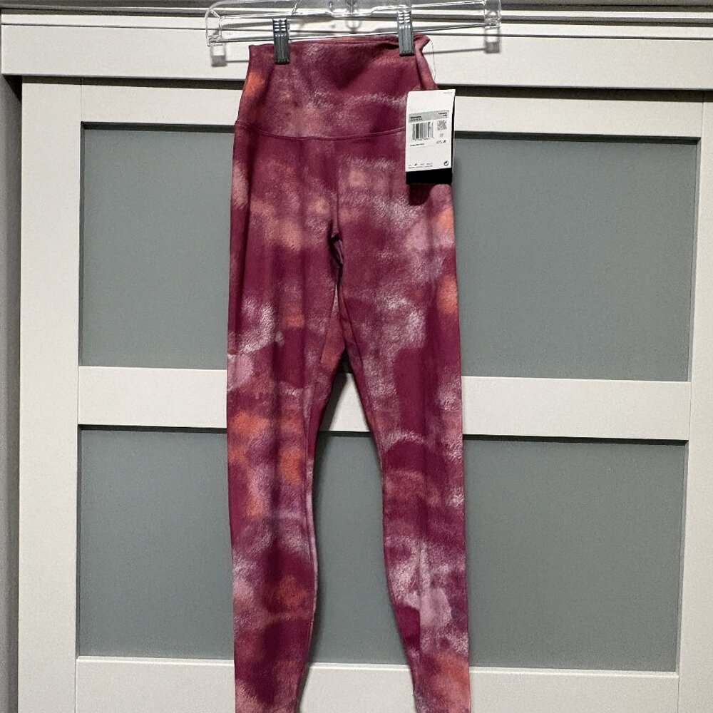 NIKE Women's training pants leggings workout gear Pink Orange brushed sz XS